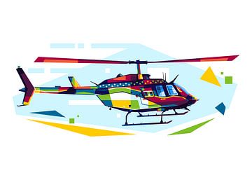Bell 206 dans l'illustration WPAP sur Lintang Wicaksono