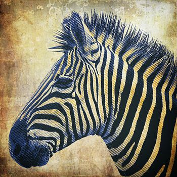 Portrait de zèbre PopArt