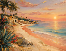 Golden Hour Luxury – Die goldene Küste von Johannas Art Creations