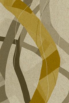 Moderne abstracte vormen en lijnen nr. 1 van Dina Dankers