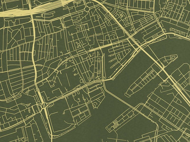 Karte von Rotterdam Centrum in Grünes Gold von De Kaartenwinkel