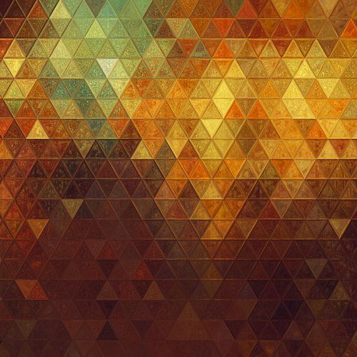 Mozaïek oranje goud bruin #mozaïek