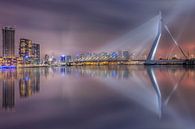 Bildende Kunst der Rotterdamer Skyline von Dennisart Fotografie Miniaturansicht