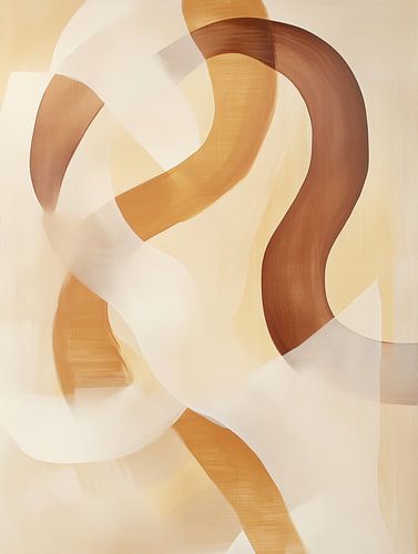 Abstract shapes in sand colours