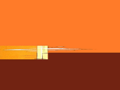 colorfields Orange, dunkles Rot, helles Gelb