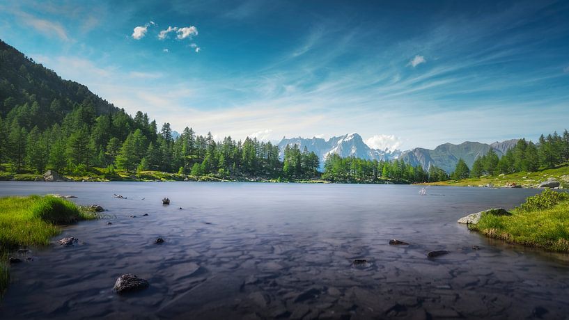 The Arpy Lake and the Mont Blanc by Stefano Orazzini
