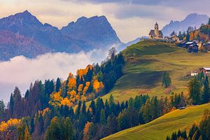 Herbst in Colle Santa Lucia, Italien