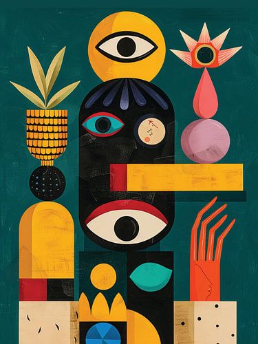 Totem des yeux et symboles silencieux