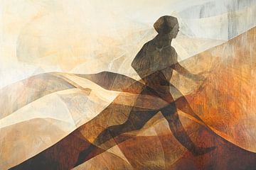 Abstract human figure in motion by Art & Soul Creations