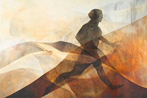 Abstract mensfiguur in beweging