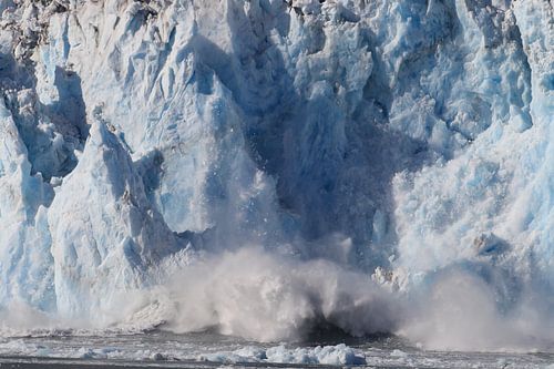 Columbia-gletsjer in Prince William Sound op de westelijke Alaska Chugach Mountains nabij Valdez, Al