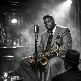 Nachtclub Saxophonist in Chicago von Digital Picture Art
