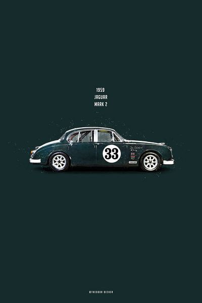 Cars in Colors, Jaguar MK2 par Theodor Decker