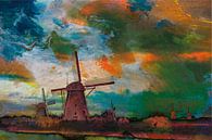 Dutch Windmills van Harry Hadders thumbnail