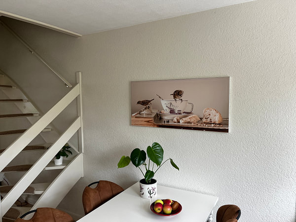 Kundenfoto: Spatzen beim Frühstück. von Alie Ekkelenkamp, als ArtFrame