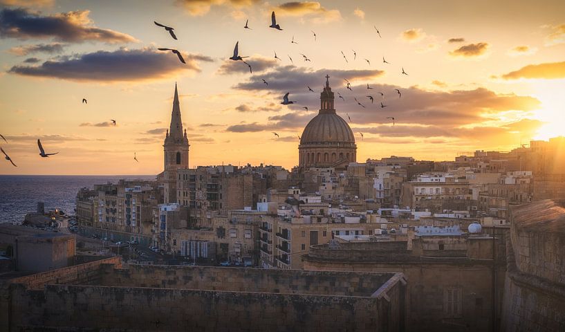 A fortified city bathed in pure gold by Loris Photography