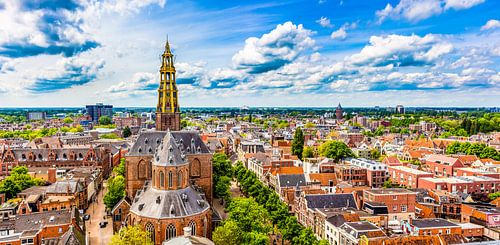 Skyline Groningen met de Der-Aa kerk