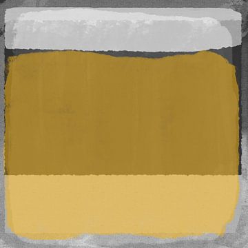 Formes jaunes et grises inspirées de Mark Rothko. sur Dina Dankers