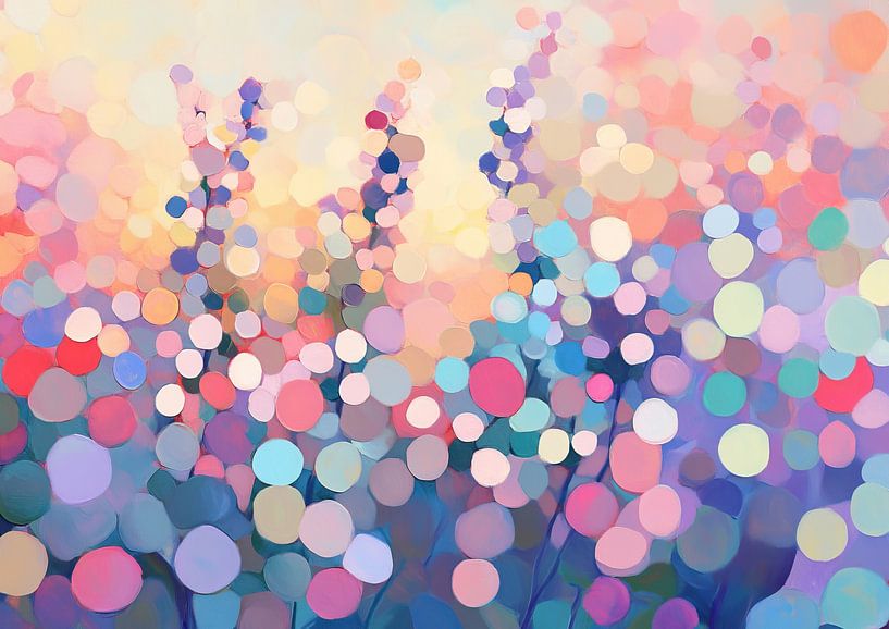 Pastel colours | Colourful Circles by Wonderful Art