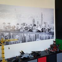 Klantfoto: Lunch atop a skyscraper Lego edition van Marco van den Arend, als fotoprint