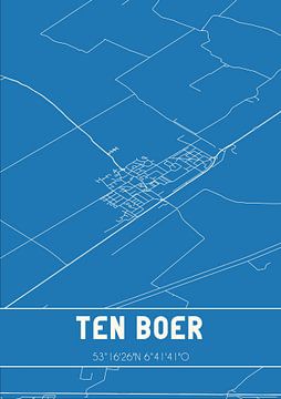 Blueprint | Map | Ten Boer (Groningen) by Rezona