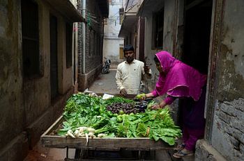Straten van Varanasi, India