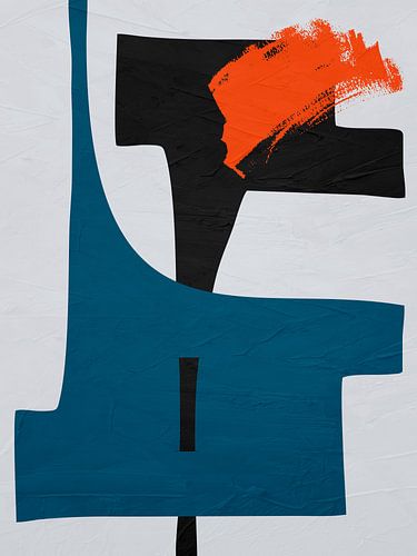 Colourful geometric organic abstract art