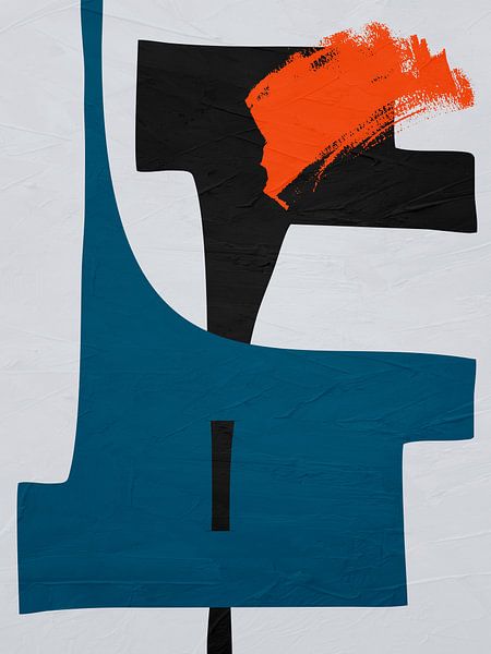 Art abstrait géométrique organique coloré par Online Arts