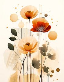 Flowers Modern Abstract by Dakota Wall Art