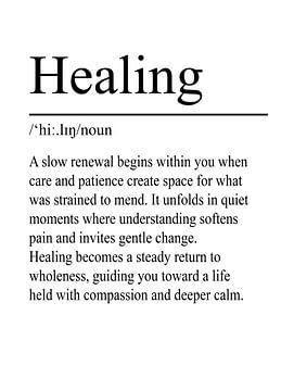 Healing Definition – White von WordsThatInspire