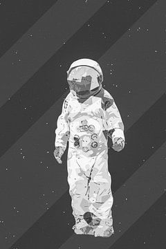 Spaceman AstronOut (zwart) van Gig-Pic by Sander van den Berg