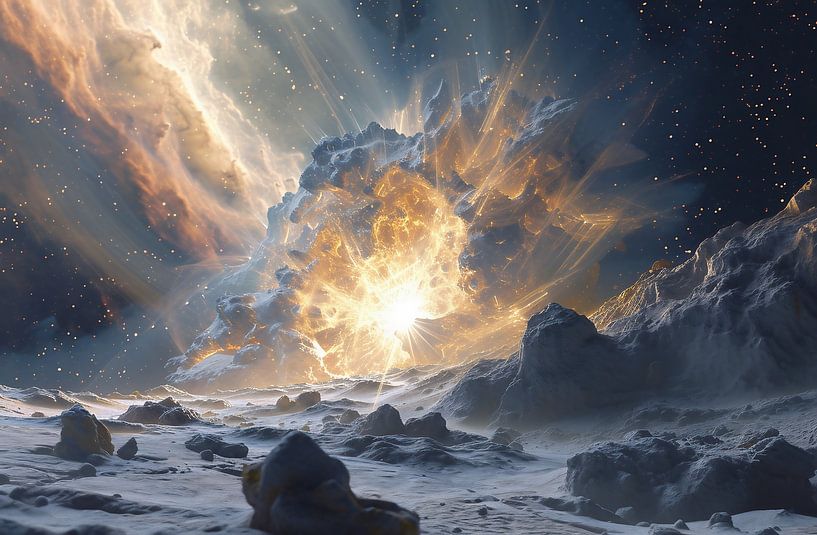 Winterlandschap van fernlichtsicht