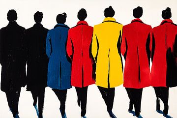 Kleurrijke silhouetten in moderne stijl van Art & Soul Creations