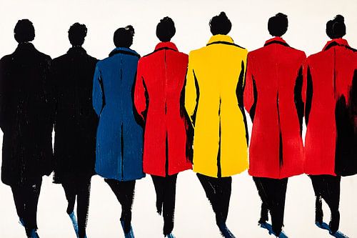 Kleurrijke silhouetten in moderne stijl