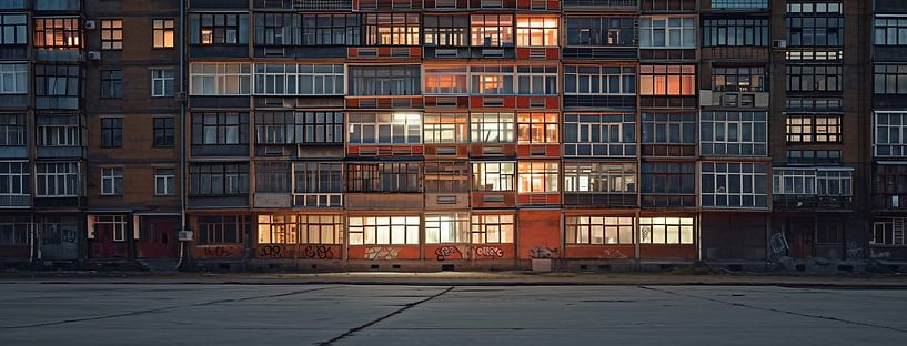 Metropolitaanse architectuur van fernlichtsicht