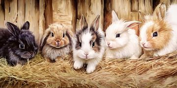 5 konijnen van Silvio Schoisswohl