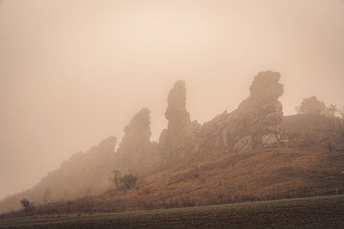 Die Teufelsmauer im Nebel