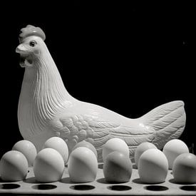 Chicken with eggs by Cees Heemskerk