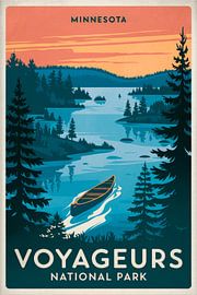 Minnesota Vintage Travel Poster by Poster Art Shop