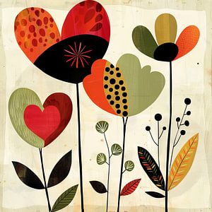 Lebendige Blumenillustration