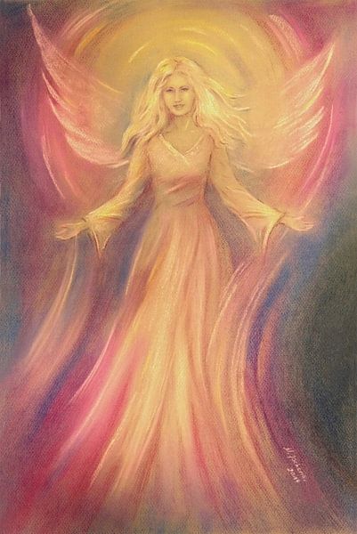 Licht en Liefde Engelen - Engelen Schilderij van Marita Zacharias