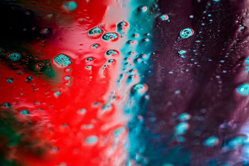 Blauw en rood schuim par Mark Scheper