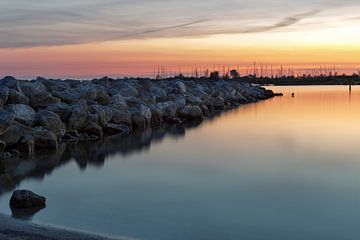 Sunset harbour by Miranda van Hulst