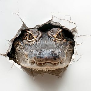 Alligator aus der Wand