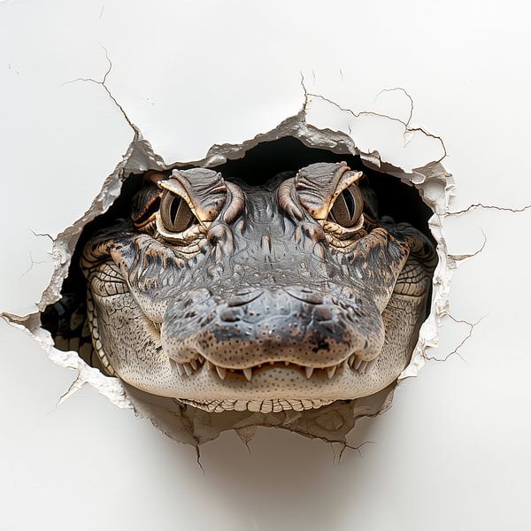 Alligator out of the wall by TheXclusive Art