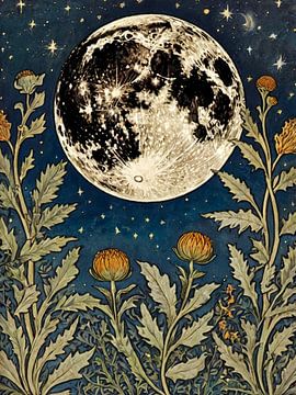 Moon Over Thistle Style William Morris by TOAN TRAN