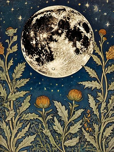 Moon Over Thistle Style William Morris