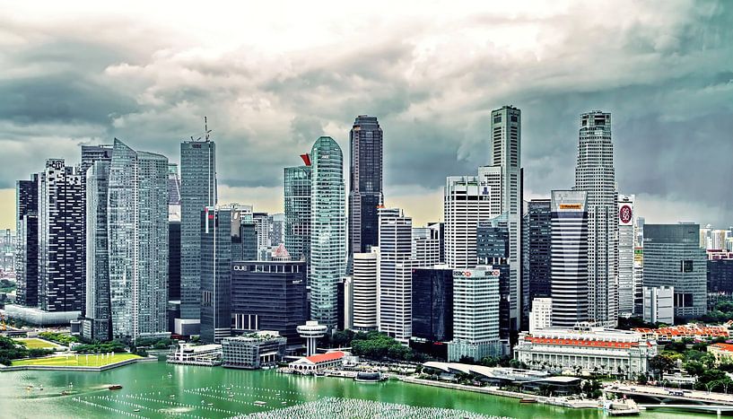 Skyline Singapore van Eduard Lamping