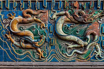 De Negen Draken Muur in Datong China van Roland Brack