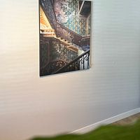 Klantfoto: Trap in Verlaten Boerderij. van Roman Robroek - Foto's van Verlaten Gebouwen, als ArtFrame